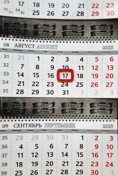 Календарные курсоры магнитные красные ПВХ, внутр. окошко 20х30мм  4 магнита; 50 шт.